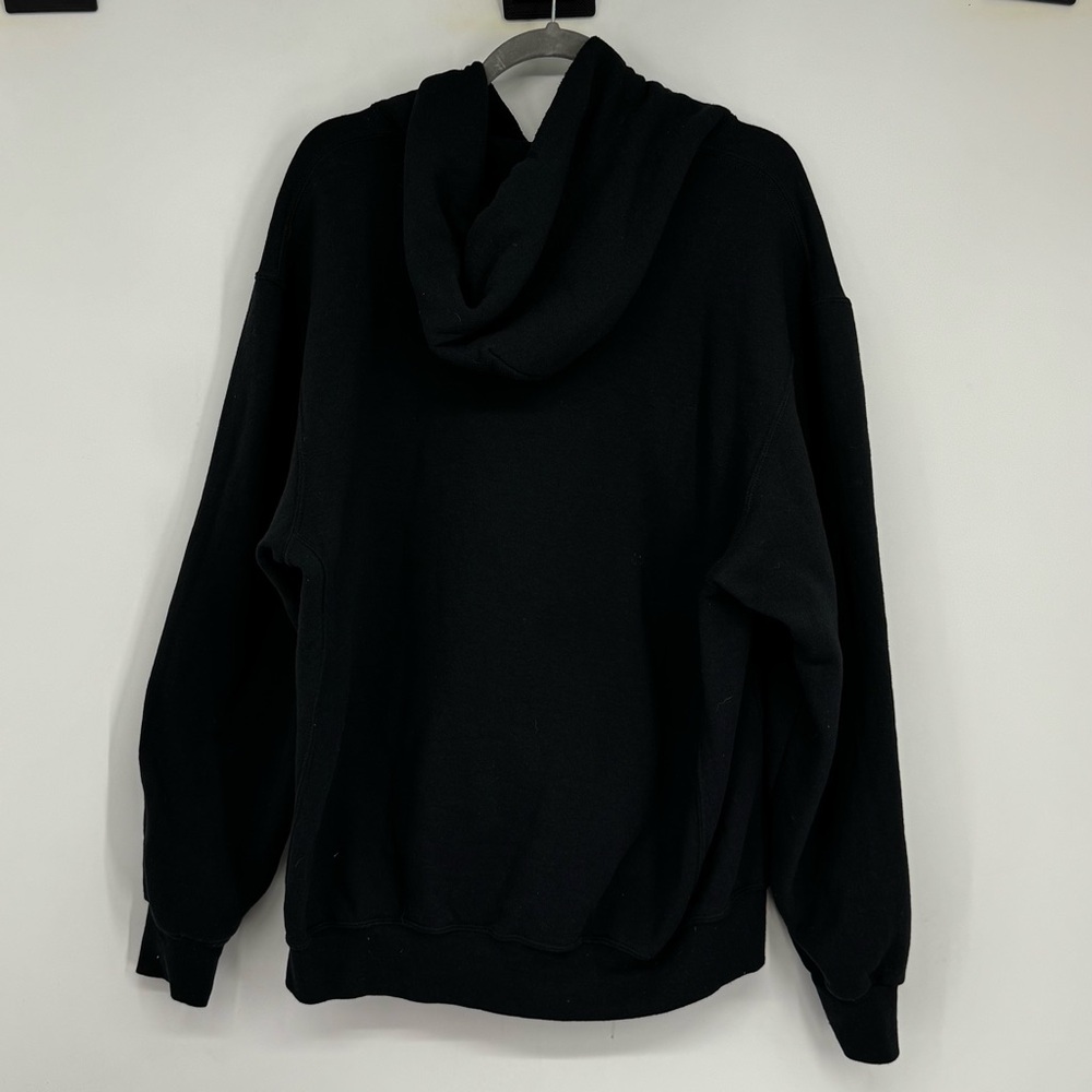 Men’s Russell Athletic XL Black Cotton Crying/Polyester Hoodie Shark Drinking - Picture 4 of 6